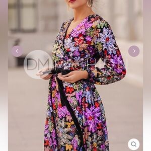 Danica floral sequin dress